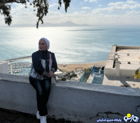 استایل خاص الهام حمیدی در ساحل تونس/عکس استایل خاص الهام حمیدی در ساحل تونس/عکس