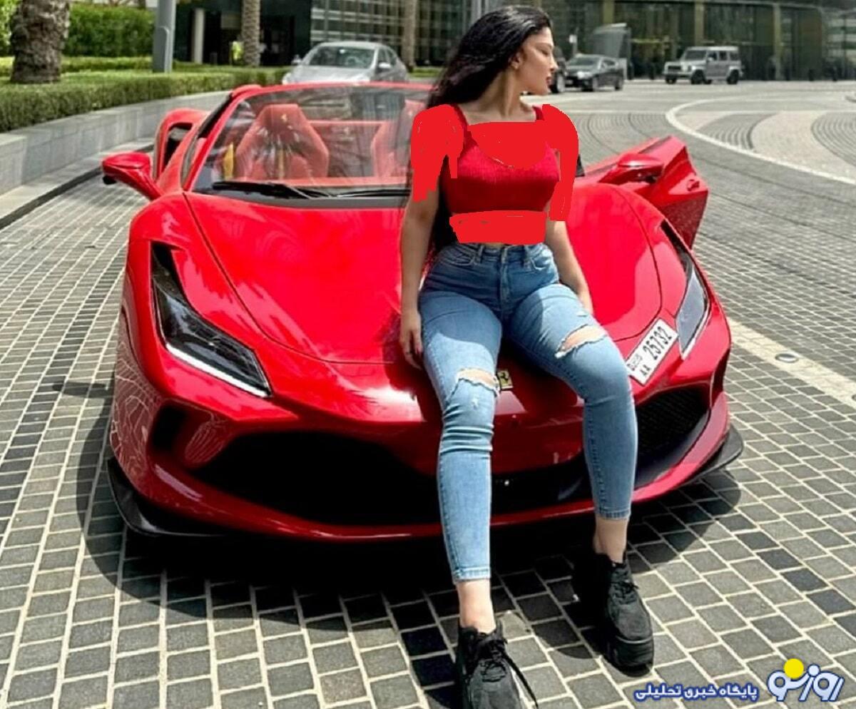 رونمایی از ماشین جدید آرام جوینده؛زن سپهر حیدری در دبی/عکس رونمایی از ماشین جدید آرام جوینده؛زن سپهر حیدری در دبی/عکس